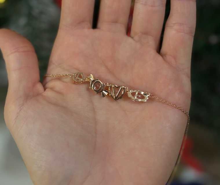 Колие на Сваровски  - Gema attract heart  candy pink