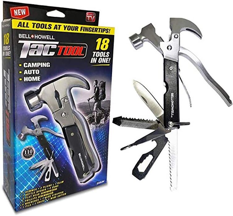 18в1 Мултифункционален инструмент – Tactool чук, отвертка, трион