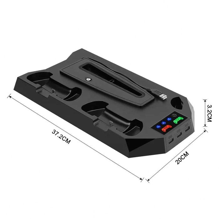 Stand consola cu racire si USB dock incarcare manete PlayStation 5 PS5
