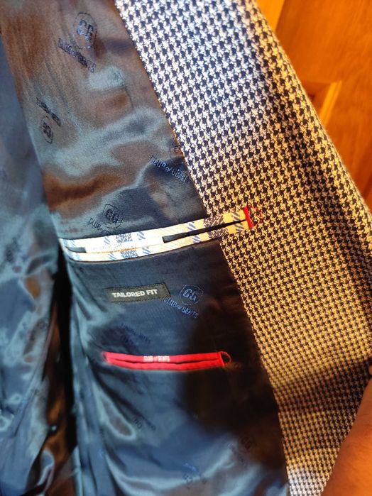 Sacou blazer casual 42 XL de lux Club Of Gents lana moale Houndstooth