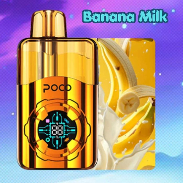 Vape POCO SC30000, recunoscute pentru finisajul lucios, gradientul de culoare și capacitatea mare.