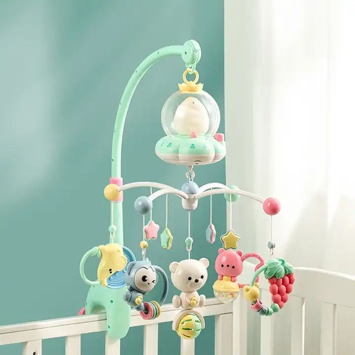 Carusel muzical pentru patut bebe ,Lumini ambientale, Control tactil