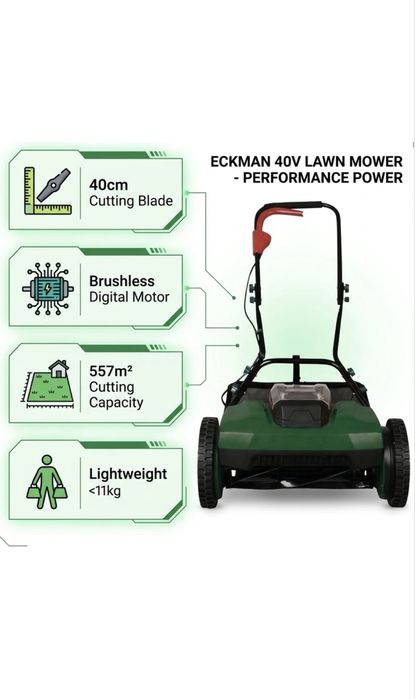 mașină de tuns iarba compactă Eckman 40V fără fir