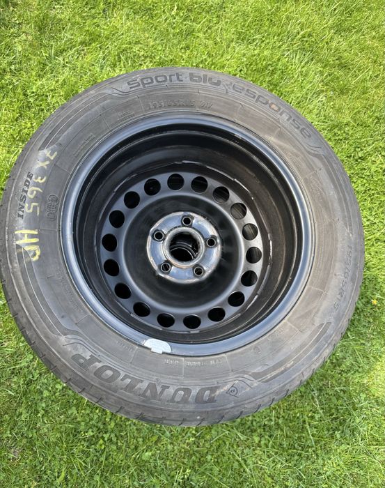 Cauciucuri vara 195/65/15 cu jante tablă 5x112 VW/Skoda/Audi