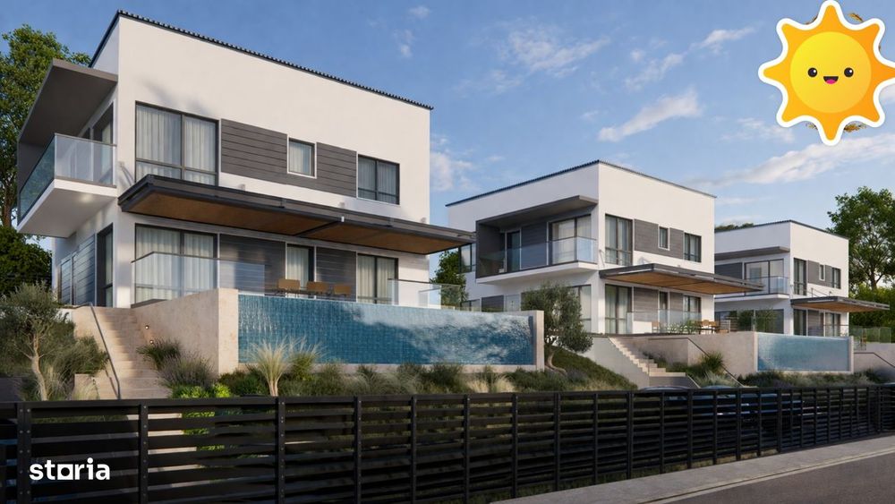 Vila Lux 5 cam,P+1 cu piscina, Branesti, in apropiere de padure si lac