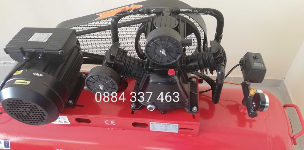 Нов компресор за въздух 200 литра , с усилен дебит 12.5 бара налягане