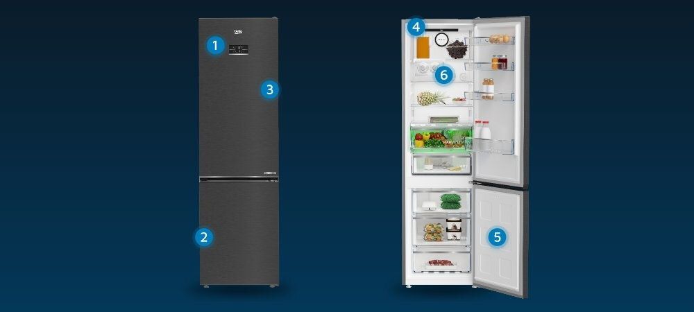 Нов инверторен хладилник с фризер Beko