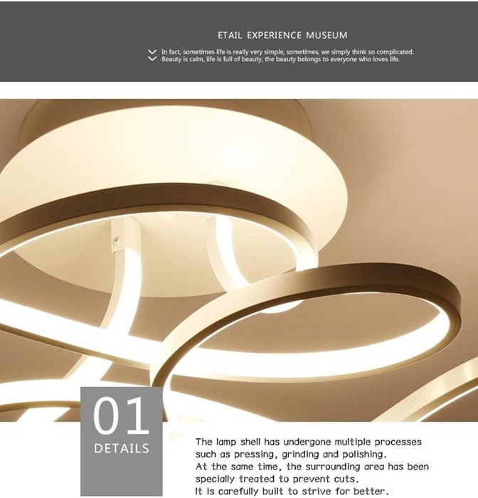 LED димируема таванна невисяща лампа 70 см черна/златна 70×40 см, 110W