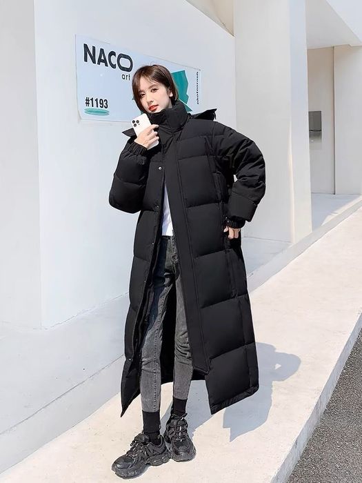 Женская куртка пуховик длинный ращмер М 46-50 зимний тёплый