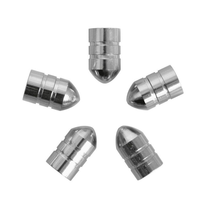 Set capacele auto Carpoint pentru ventil tip glont culoare Silver, 5 buc.
