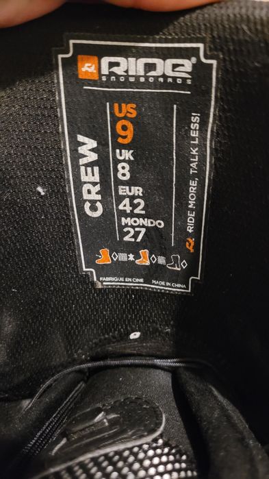 Boots RIDE dublu BOA 42 / US 9 / 27 cm