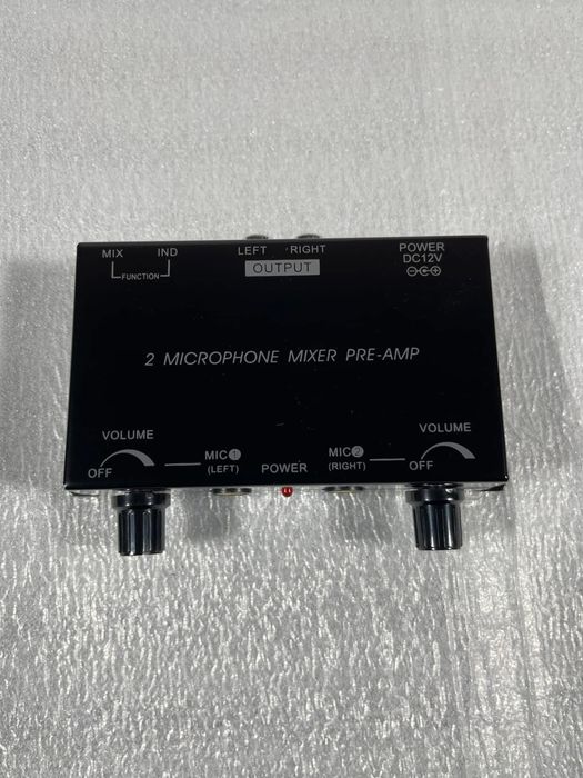 2 Channel Microphone Mini Audio Stereo Mixer