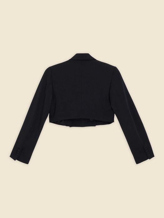 Sacou/ blazer negru crop top