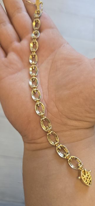 Brățară argint cu diamante naturale