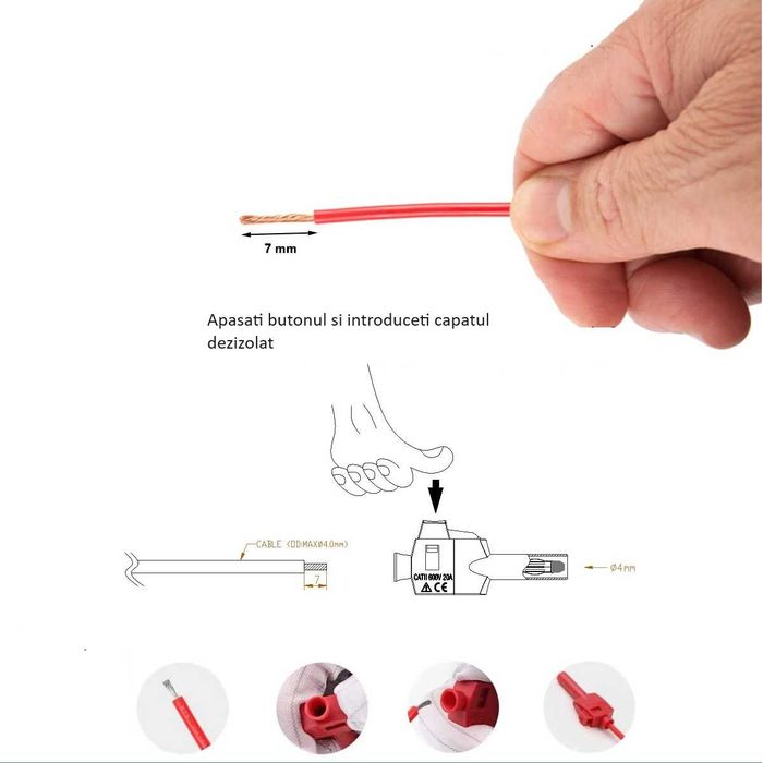 Mufa banana 4mm conectare rapida fara sudura accesorii multimetru