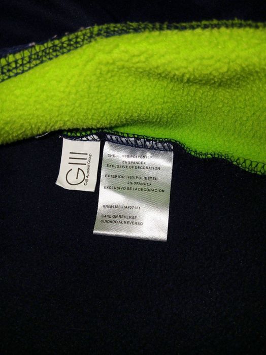 Из США, стильная утеплённая кофта на молнии, бренда Seattle Seahawks.