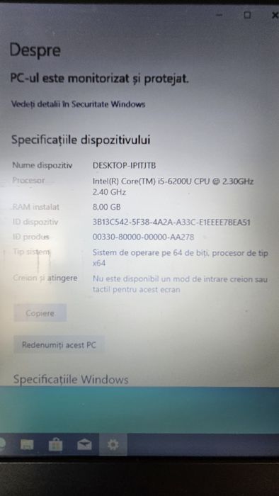 Laptop Toshiba i5 gen 6 8gb ram 500 hdd