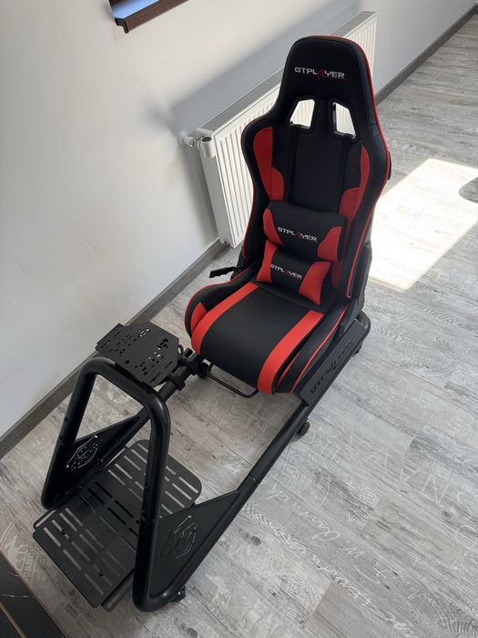 Vand scaun gaming cu boxe pt volan pedale si schimbator de viteze