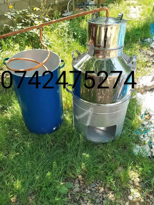 Cazan pt Țuică din Inox,75&135 l+Accesorii