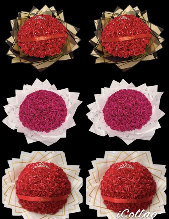 Buchet roz din trandafiri de sapun