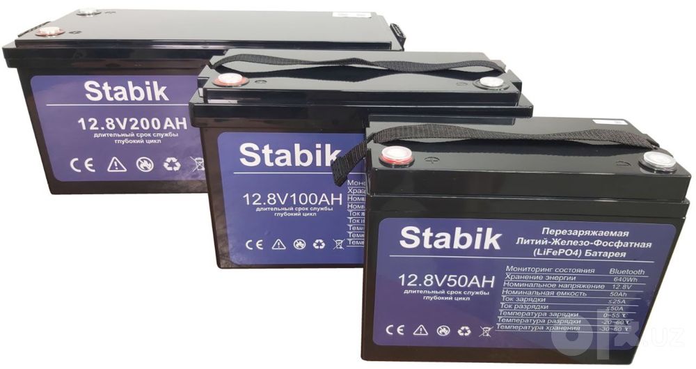 Akkumulyator LiFePO4 Stabik 100Ah | 12.8V | Batareya