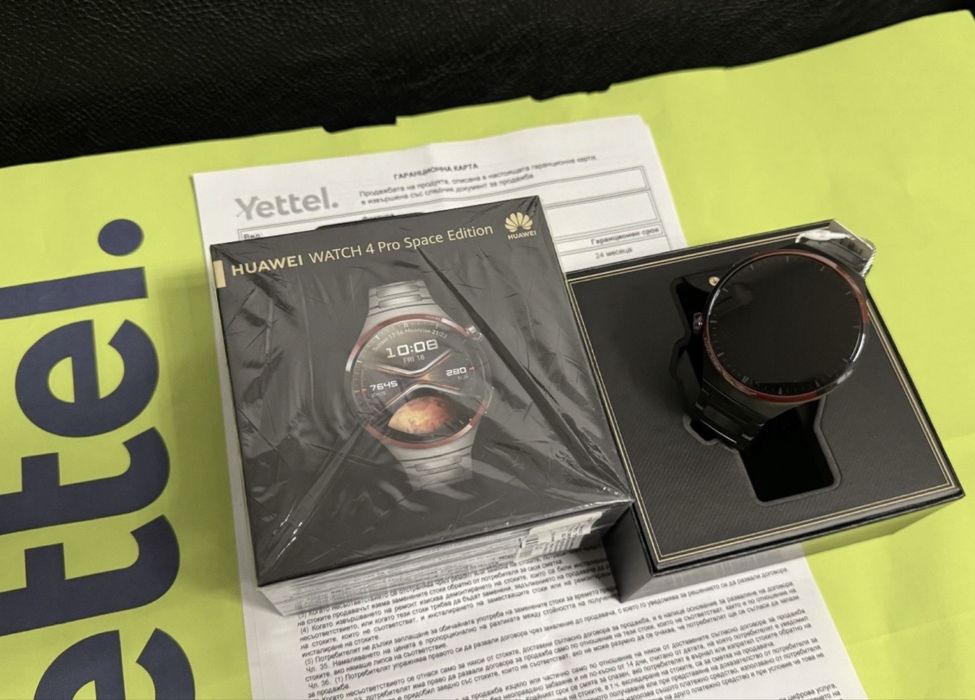 ЧИСТО НОВ 48mm Huawei Watch 4 Pro Space Edition Yettel Гаранция 2026г.