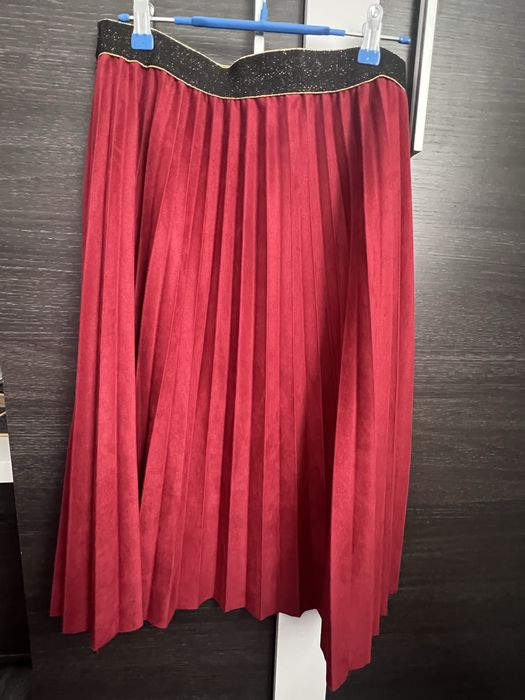 Fusta plisata catifea