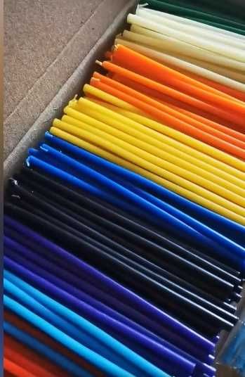 Свечи восковые  разные,цветные 17 тг