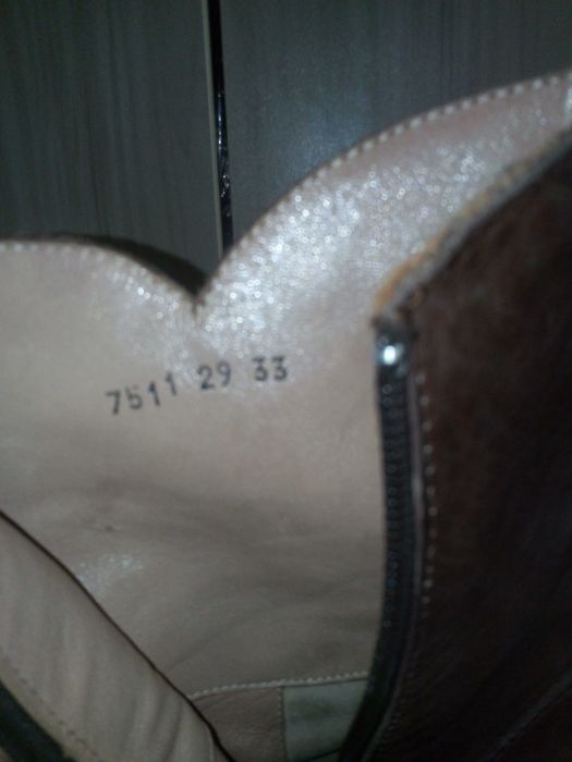 Детски италиански ботуши от естествена кожа №33