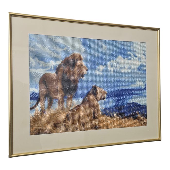 Diamond painting, "Lei in savana", 40x50 cm