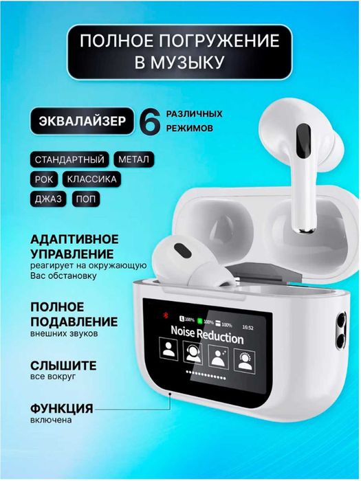 Sensor ekranli A9 Pro simsiz quloqchinlari