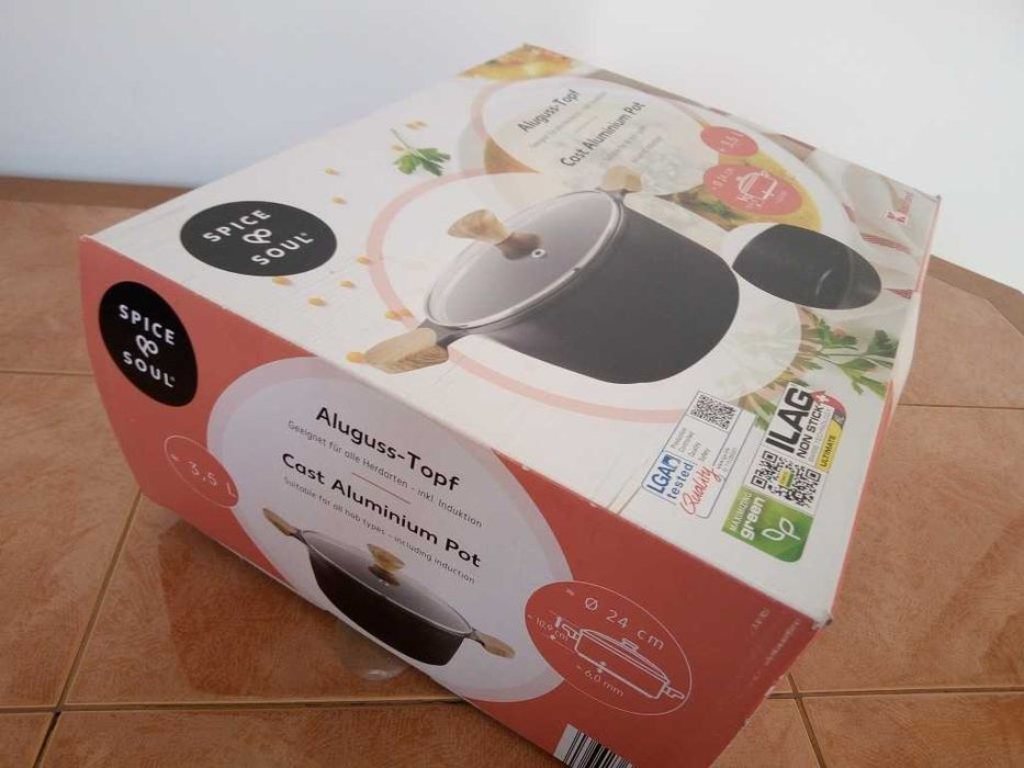 Oală/Cratită Spice & Soul (Kaufland) - Nouă, Aluminiu Turnat, 3.5L