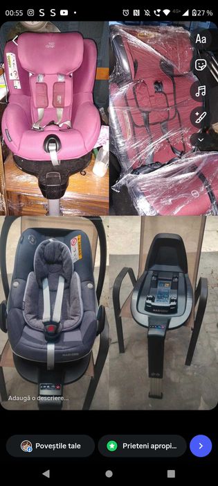 Vand scaun si scoica auto britax romer maxi cosi