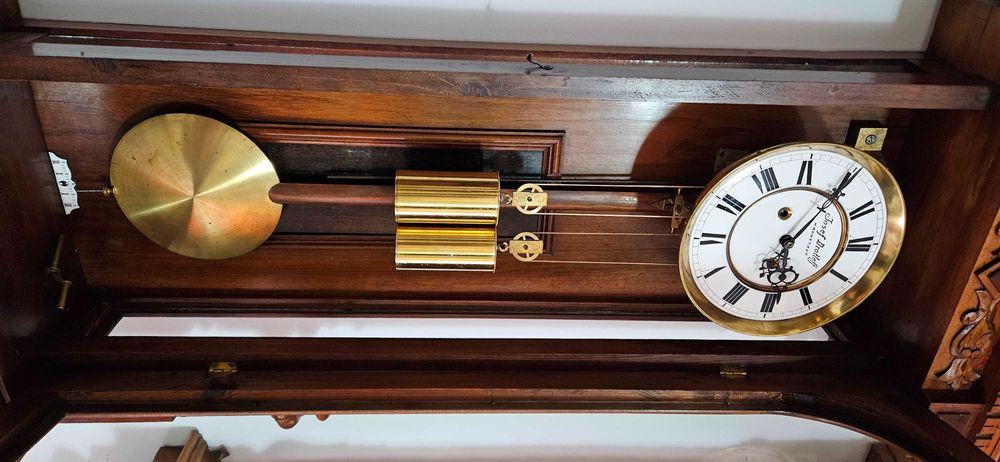 Ceas de perete cu pendul si 2 greutati Kronstadt