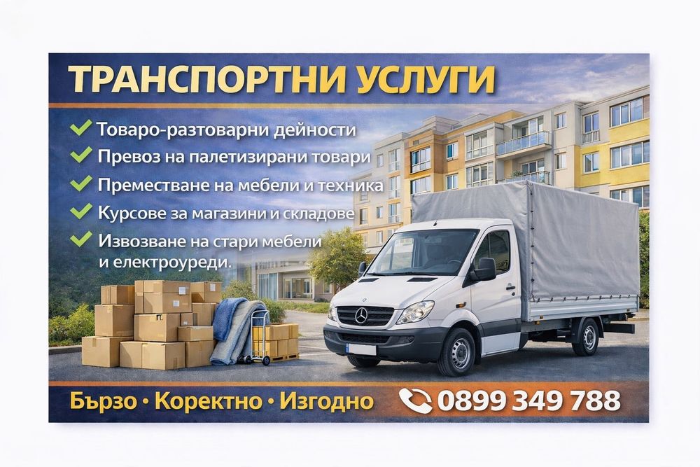 Транспортни услуги - София ! Падащ Борд