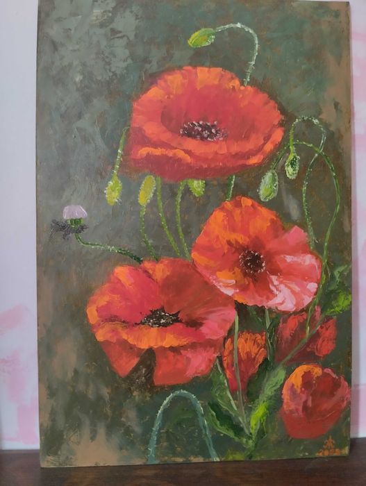 Картина маслом Маки