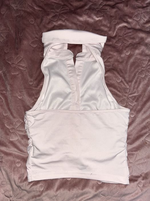 бял топ с копчета S