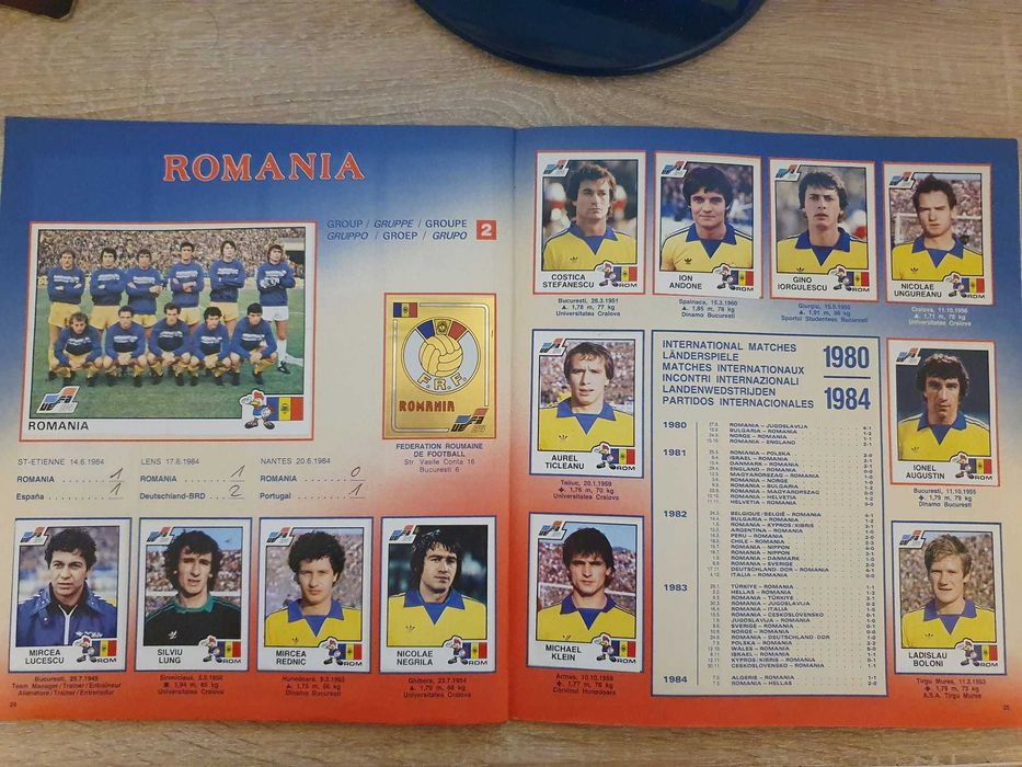Album Euro 84 Panini, complet.