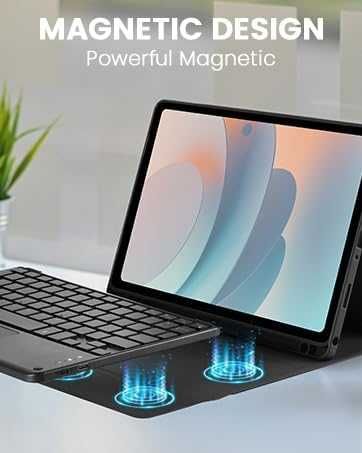 Нов Samsung Galaxy Tab A11 Plus A9 Plus калъф кейс с клавиатура тъчпад подсветка таблет Самсунг