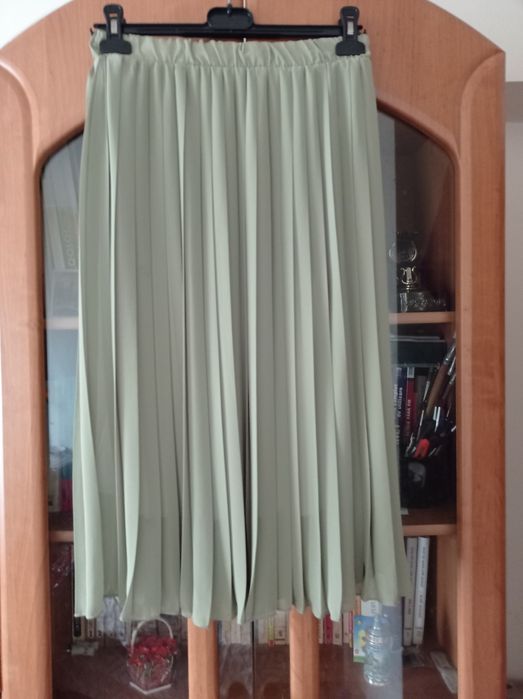 Fustă plisată, din voal