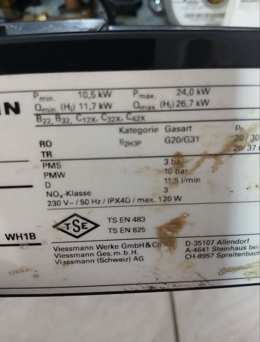 Piese de schimb  centrala Viessmann -   gaz