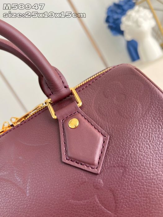 Geanta Louis Vuitton Speedy 25 cm, bordo, Premium