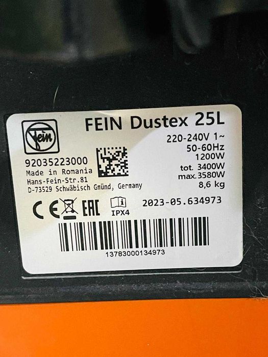 Aspirator santier FEIN Dustex 25 L