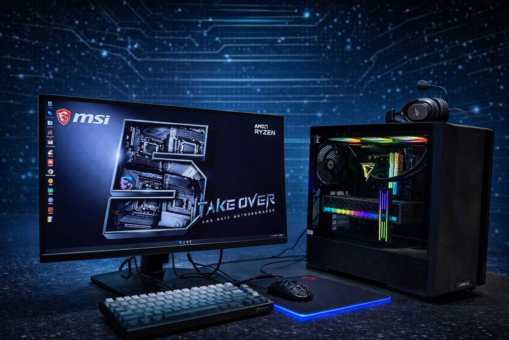 Топовый ПК на Ryzen 7 7800X3D + RX 9070XT MSI 500Гц QD-OLED РАССРОЧКА