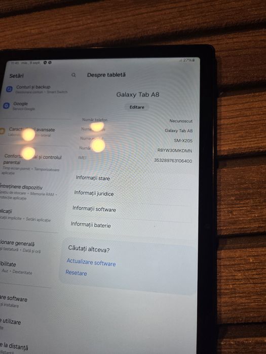 Samsung Galaxy Tab A8 10.5" SM-X205 4G LTE 32GB 3GB RAM – Perfect funcțională