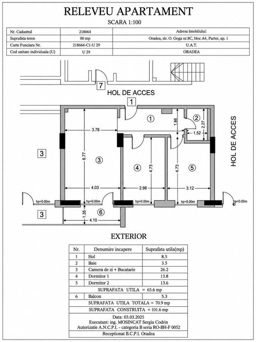 Apartament 3 camere | Prima Arena | Parter | Iosia | 65.6 mp