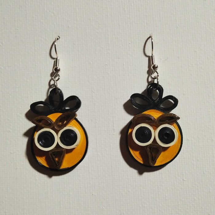 Обици - квилинг техника