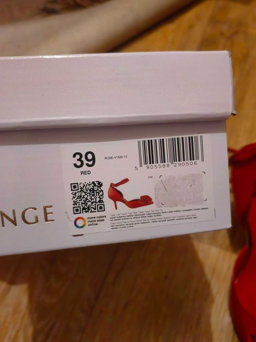 Дамски червени обувки на ток Eva Minge