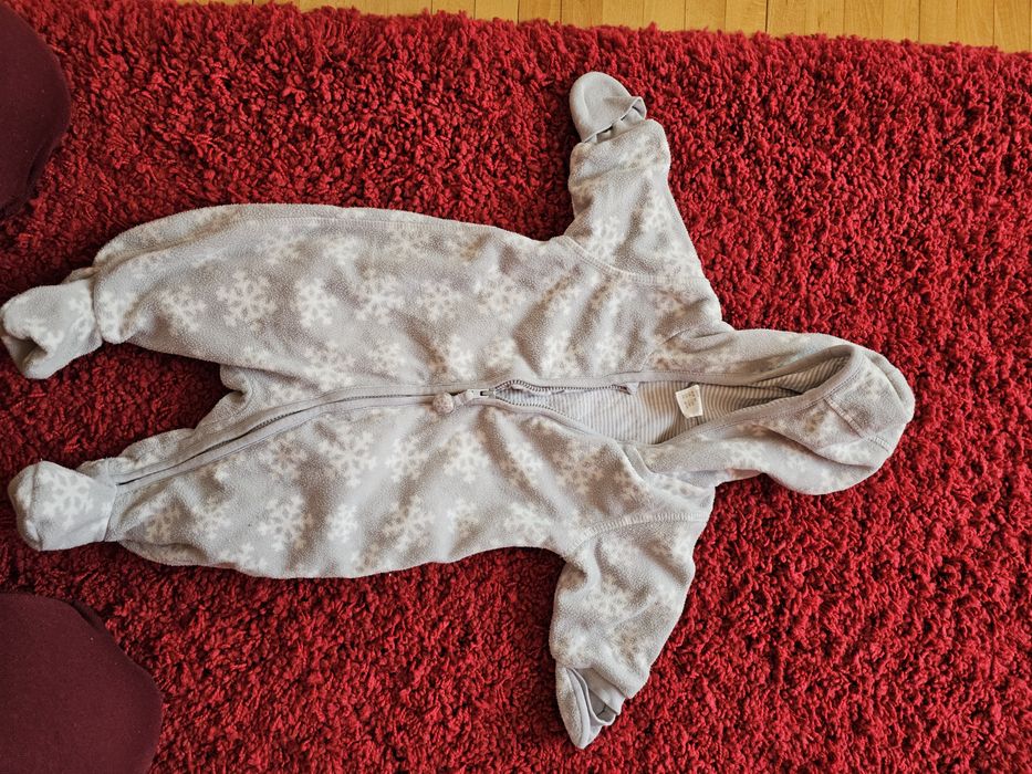 Combinezon / overall fleece bebelusi 0-3 luni