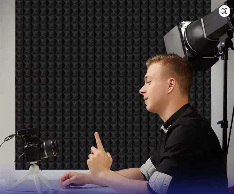 24 бр. пирамидални акустични панели 30×30×5 см Акустична пяна